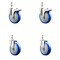 Service Caster 5 Inch 316SS Blue Polyurethane 10mm Threaded Stem Caster Lock Brake, 2PK SS316TSTTL20S514-PPUB-BLUE-M1015-2S2 - alternate 1